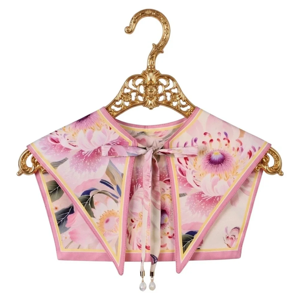 Fine Art Print Detachable Collar‎ Neck Scarf Atomic Whimsy Storybook Sailor Bib